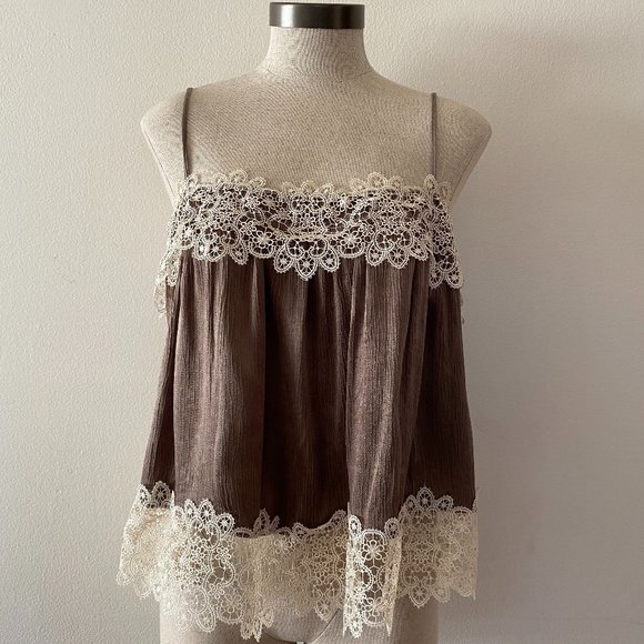 Zara Gray Metallic Top - Picture 1 of 7